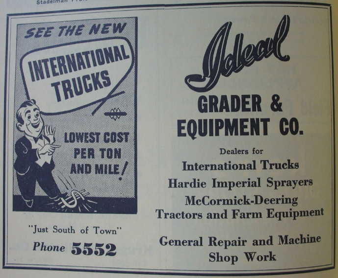 Ideal Grader & Equipment Company ~
                            Hood River