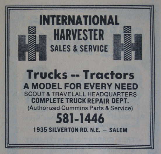 International Harvester Company /
                            International Harvester Sales & Service
                            ~ Salem