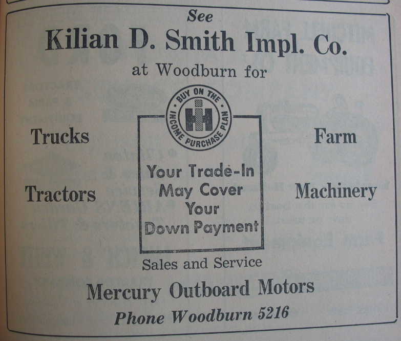 Kilian D. Smith / Kilian W. Smith
                            Implement Company ~ Woodburn