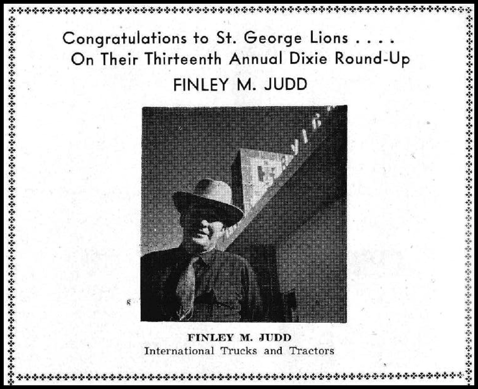 Finley M. Judd ~ 104
                            Main Street ~ Hurricane, Utah